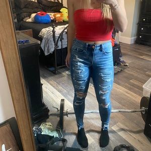 American Eagle Ripped Jeggings